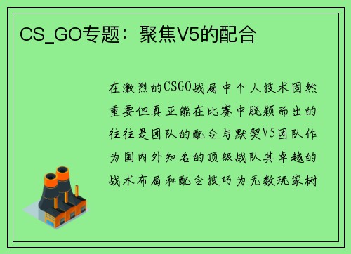 CS_GO专题:聚焦V5的配合
